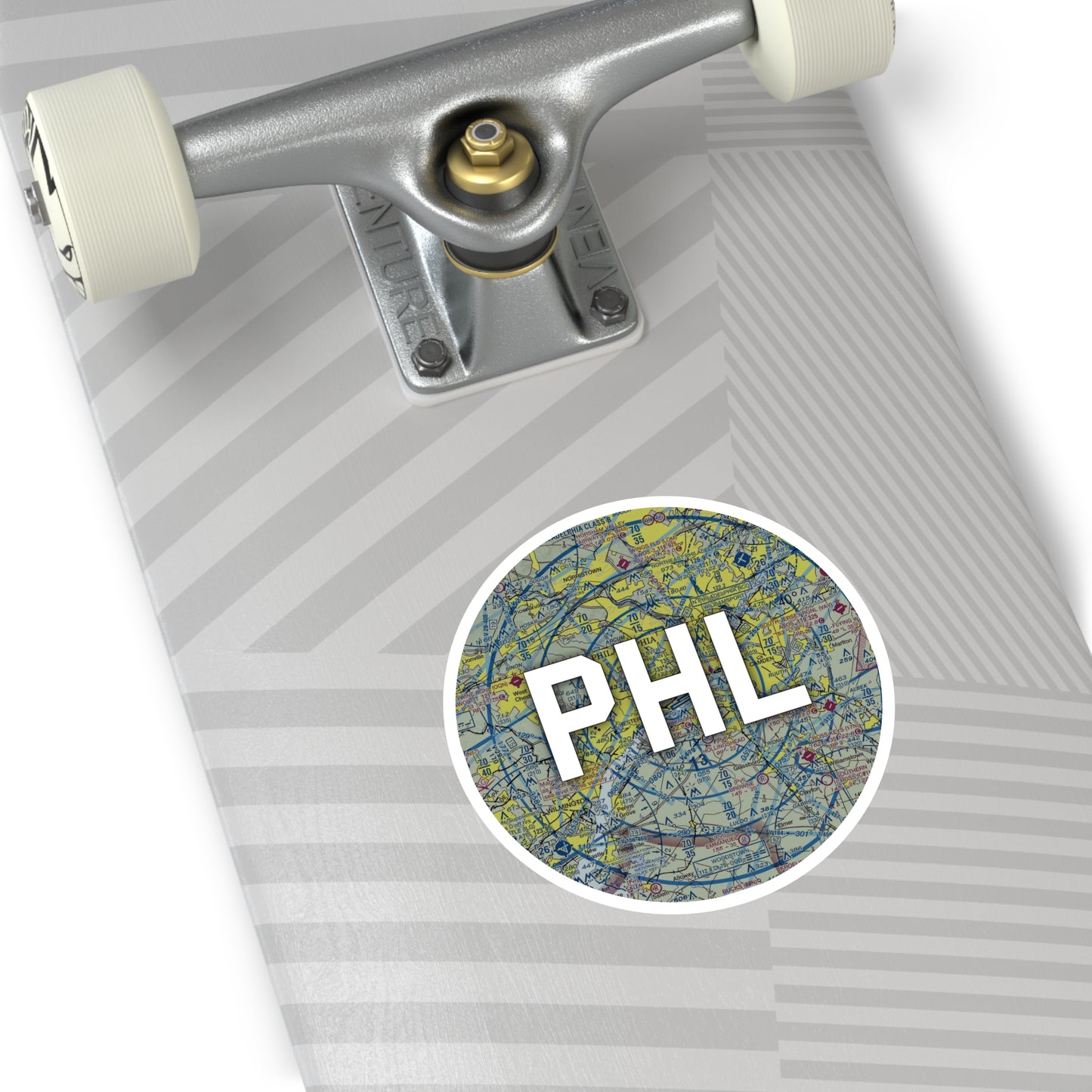 PHL Round Sticker | Philadelphia International Airport Sticker