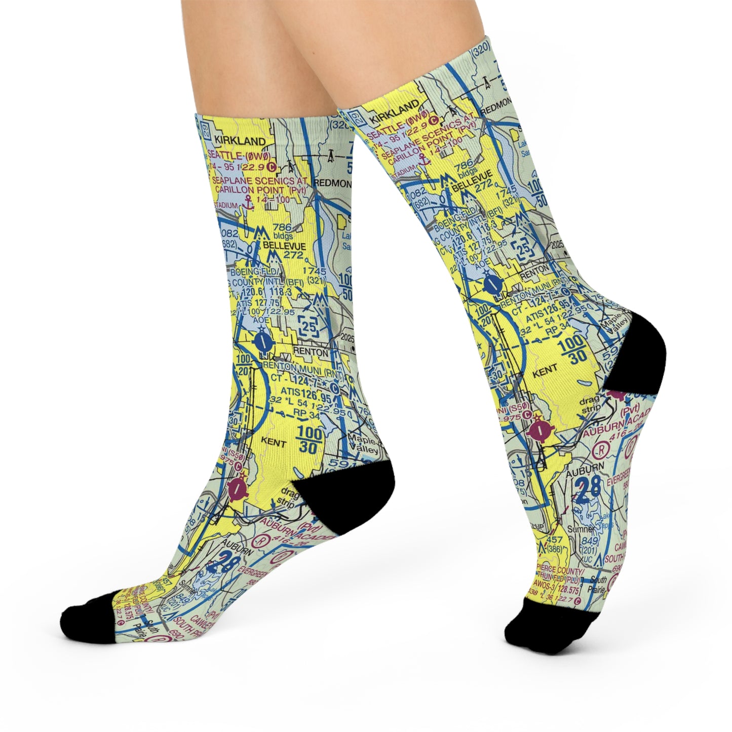 SEA Cushioned Crew Socks | Seattle-Tacoma International Airport Socks