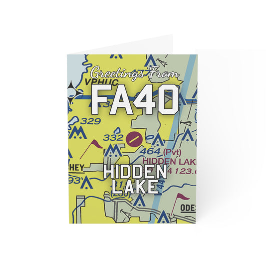 FA40 Greeting Cards | Hidden Lake Airport Cards