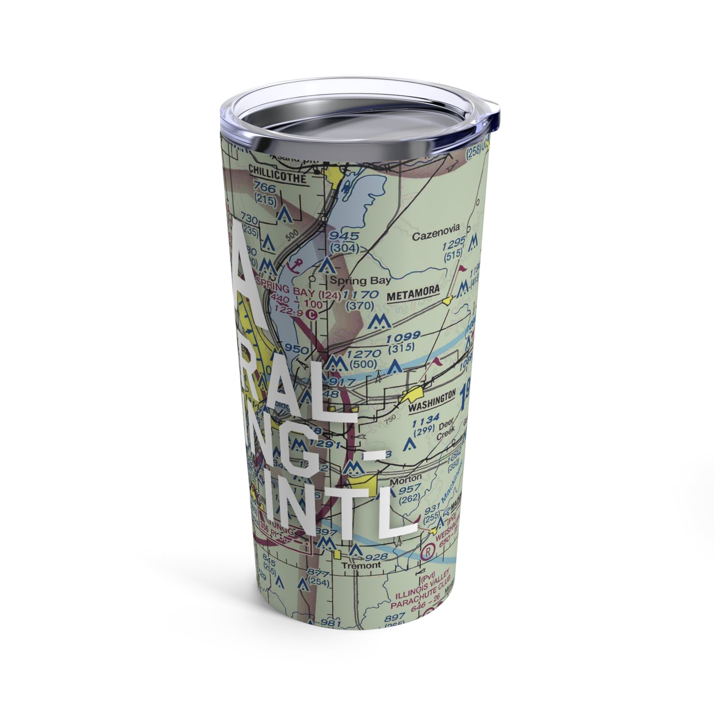 PIA Tumbler | General Downing - Peoria International Airport Tumbler