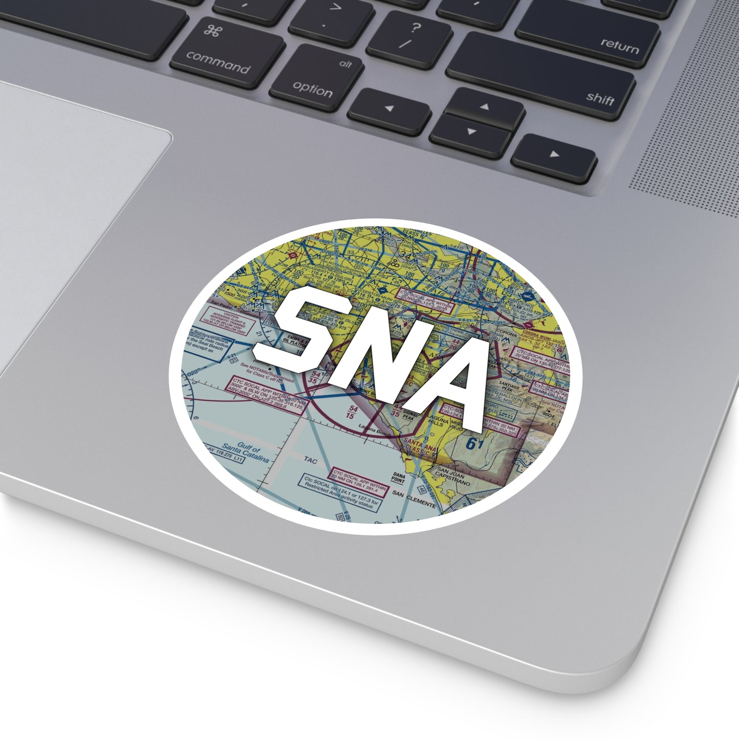 SNA Round Sticker | John Wayne/Orange County Airport Sticker