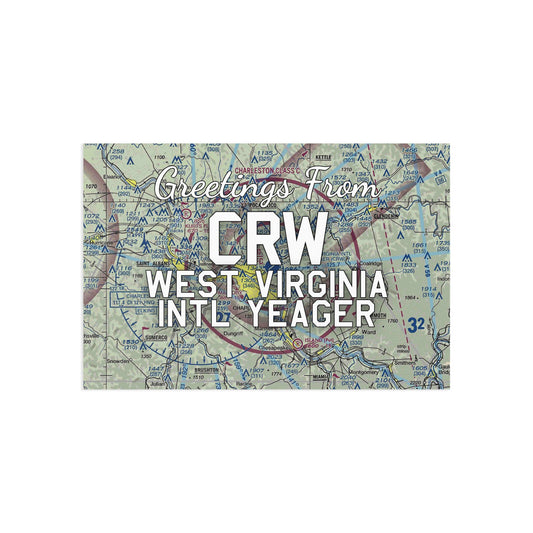 CRW Postcard | West Virginia International Yeager Airport Card