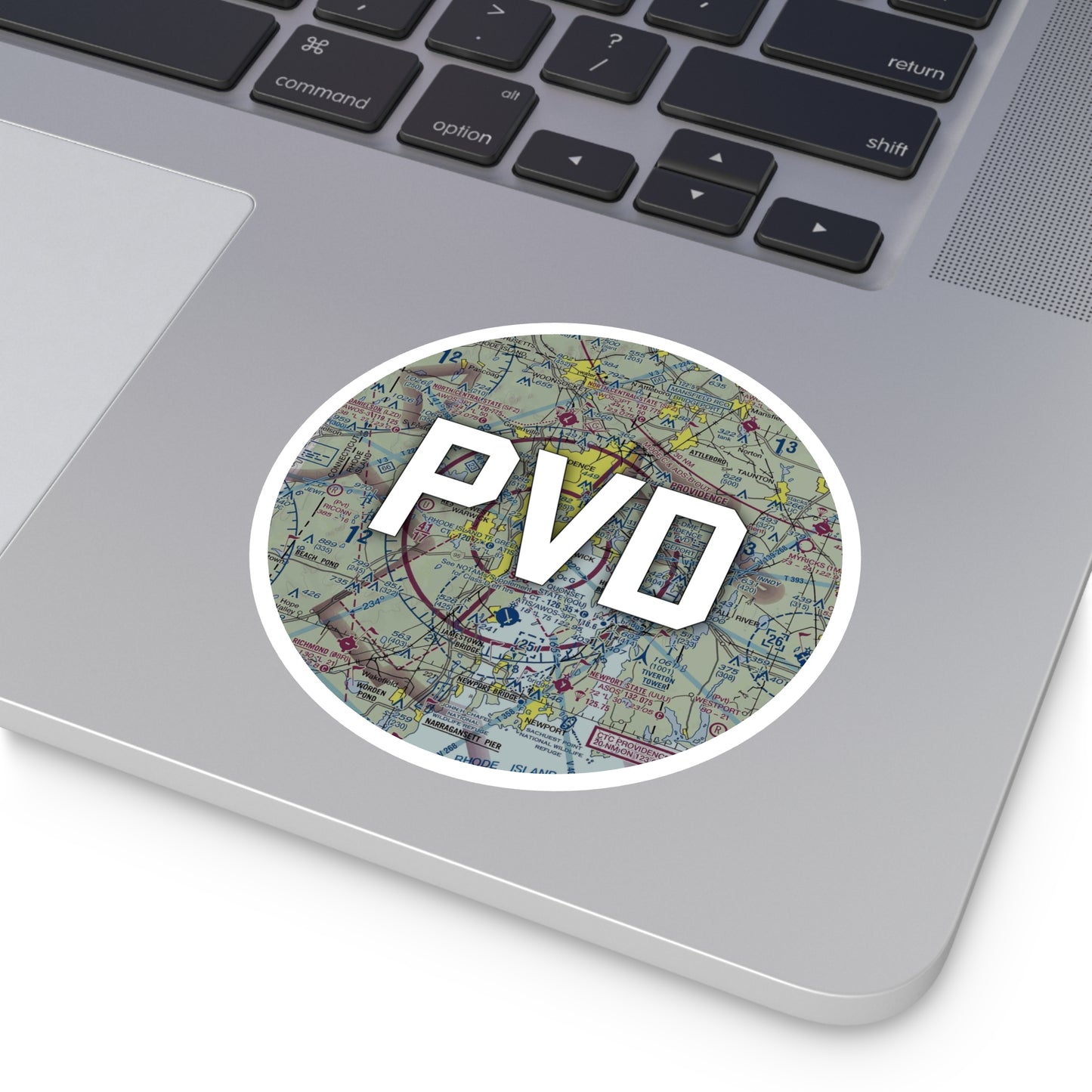 PVD Round Sticker | Rhode Island TF Green International Airport Sticker