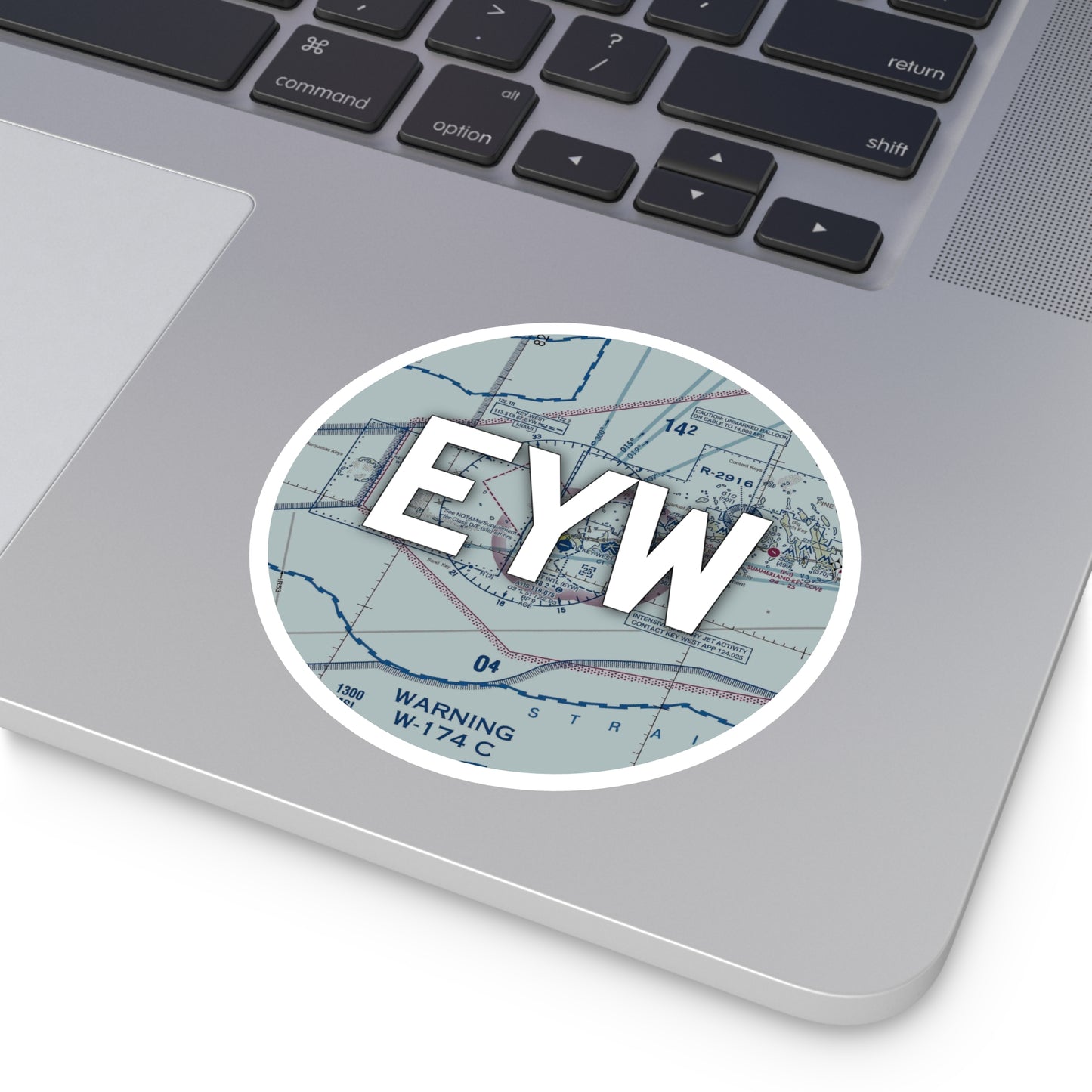 EYW Round Sticker | Key West International Airport Sticker