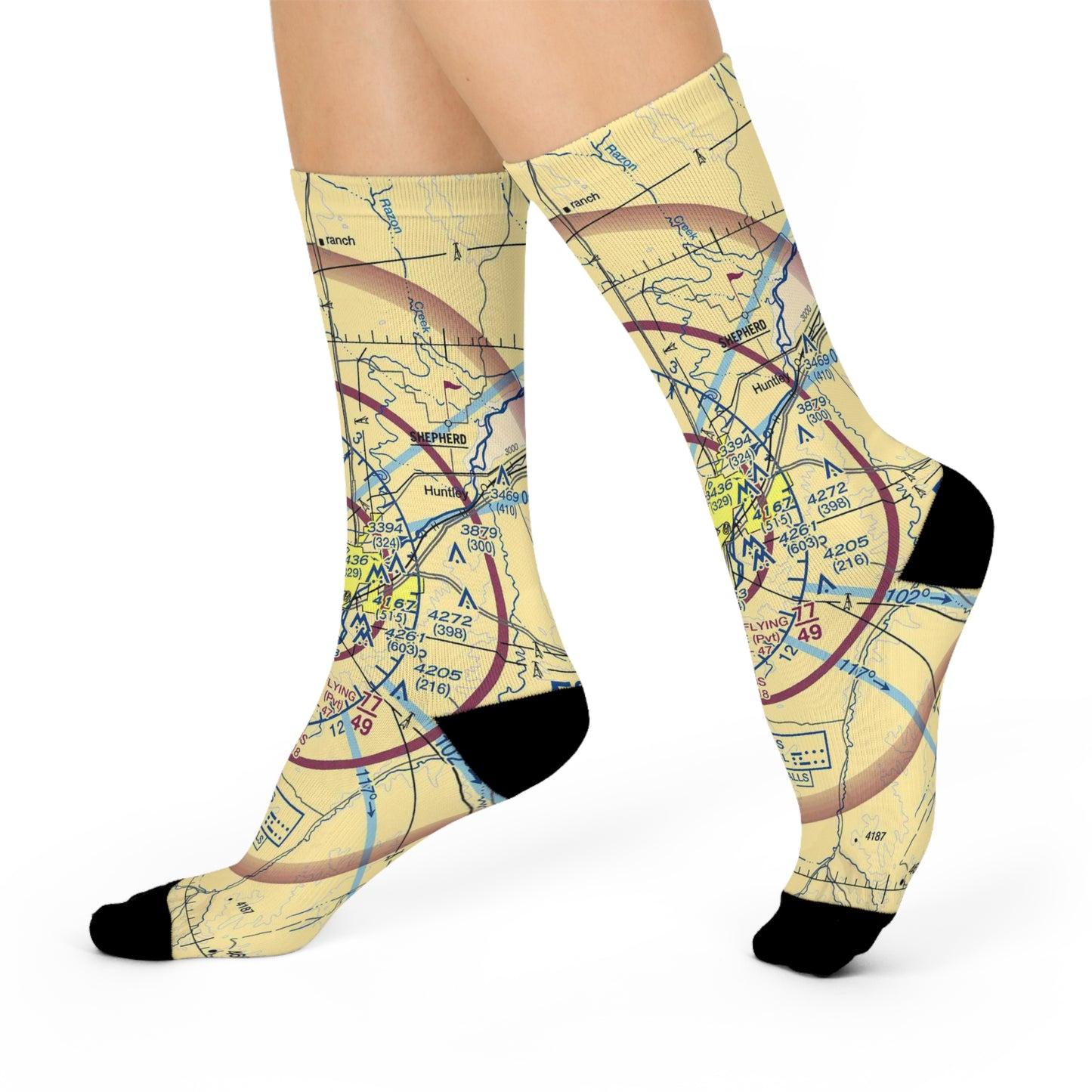 BIL Cushioned Crew Socks | Billings Logan International Airport Socks