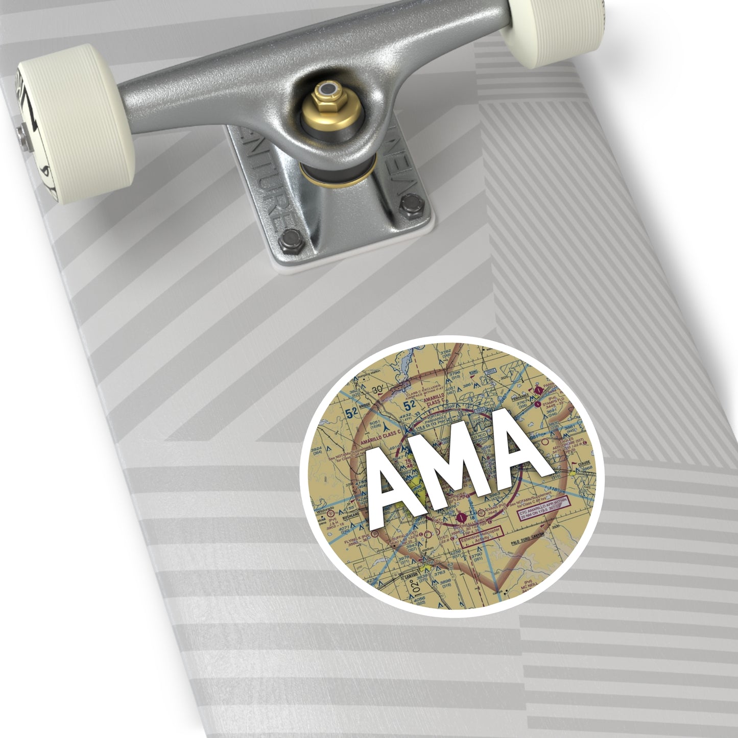 AMA Round Sticker | Rick Husband Amarillo International Airport Sticker