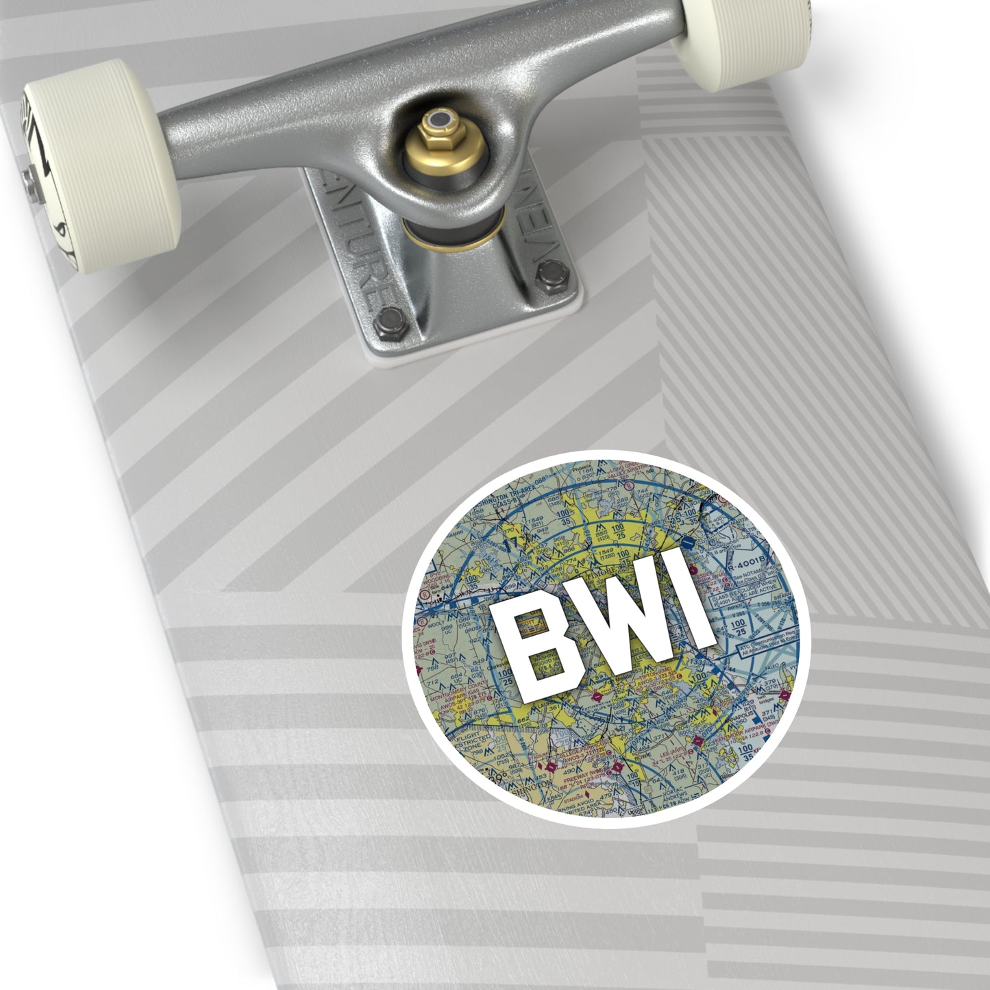 BWI Round Sticker | Baltimore/Washington International Thurgood Marshall Airport Sticker