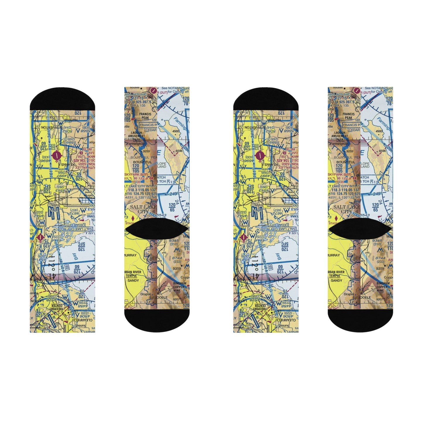 SLC Cushioned Crew Socks | Salt Lake City International Airport Socks