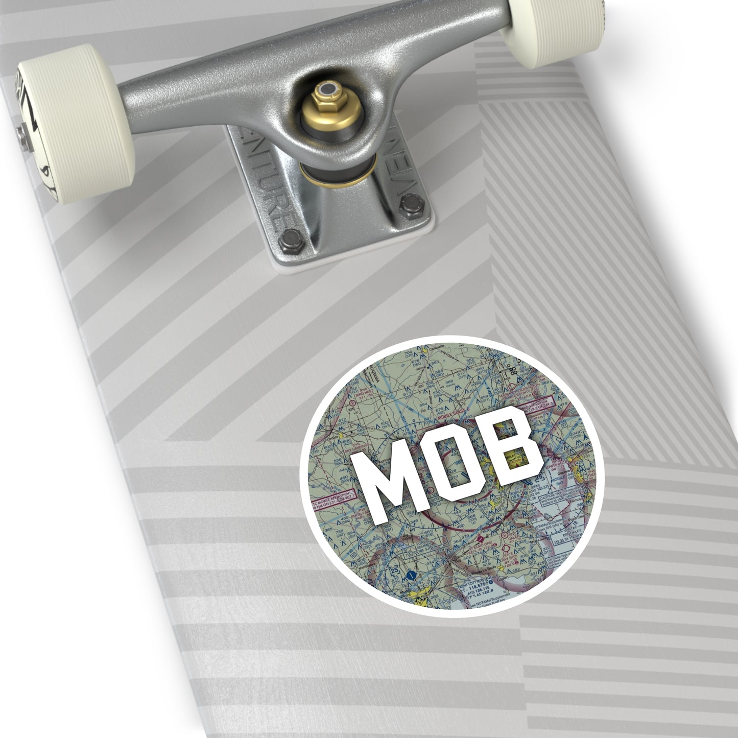 MOB Round Sticker | Mobile Regional Airport Sticker