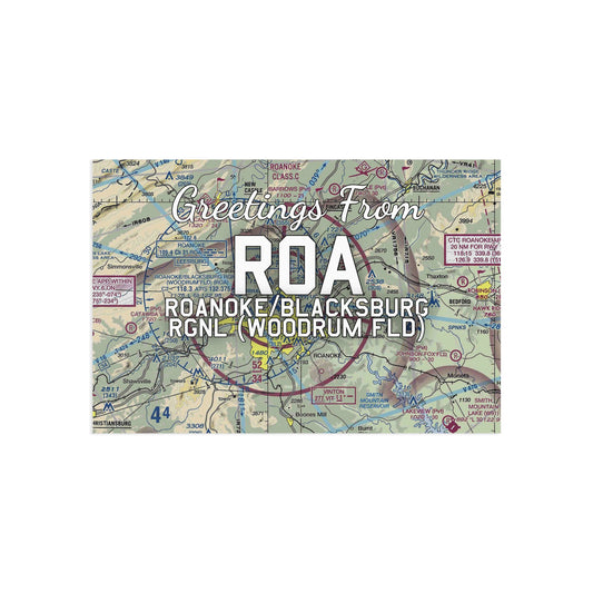 ROA Postcard | Roanoke/Blacksburg Regional (Woodrum Field) Airport Card
