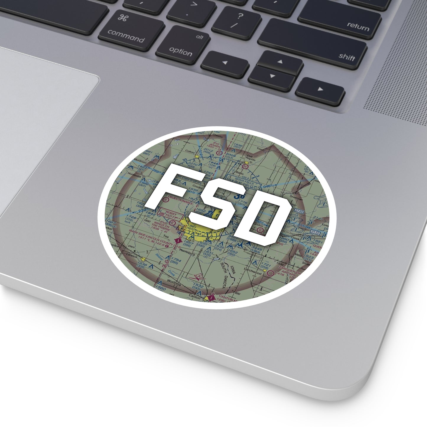 FSD Round Sticker | Joe Foss Field Airport Sticker