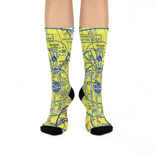 ORD Cushioned Crew Socks | Chicago O'Hare International Socks