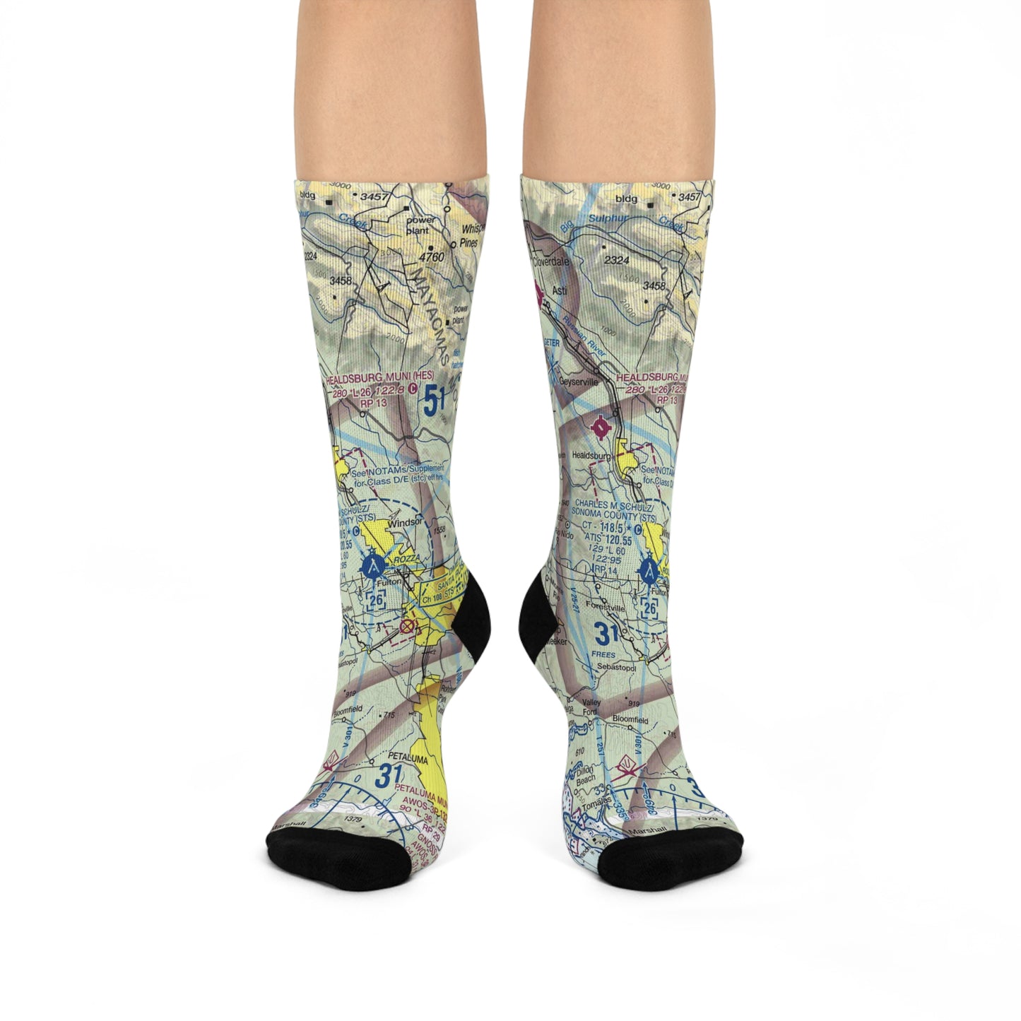 STS Cushioned Crew Socks | Charles M Schulz - Sonoma County Airport Socks