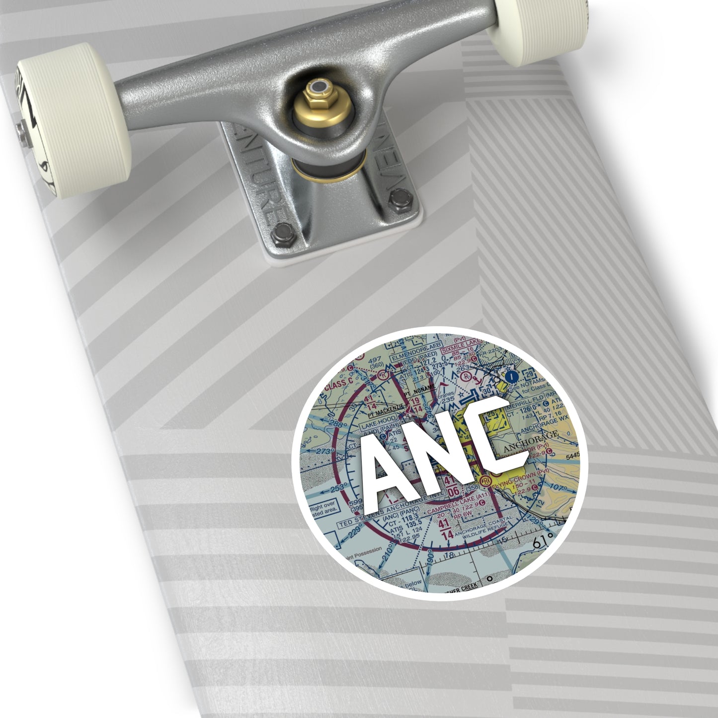 ANC Round Sticker | Ted Stevens Anchorage International Airport Sticker