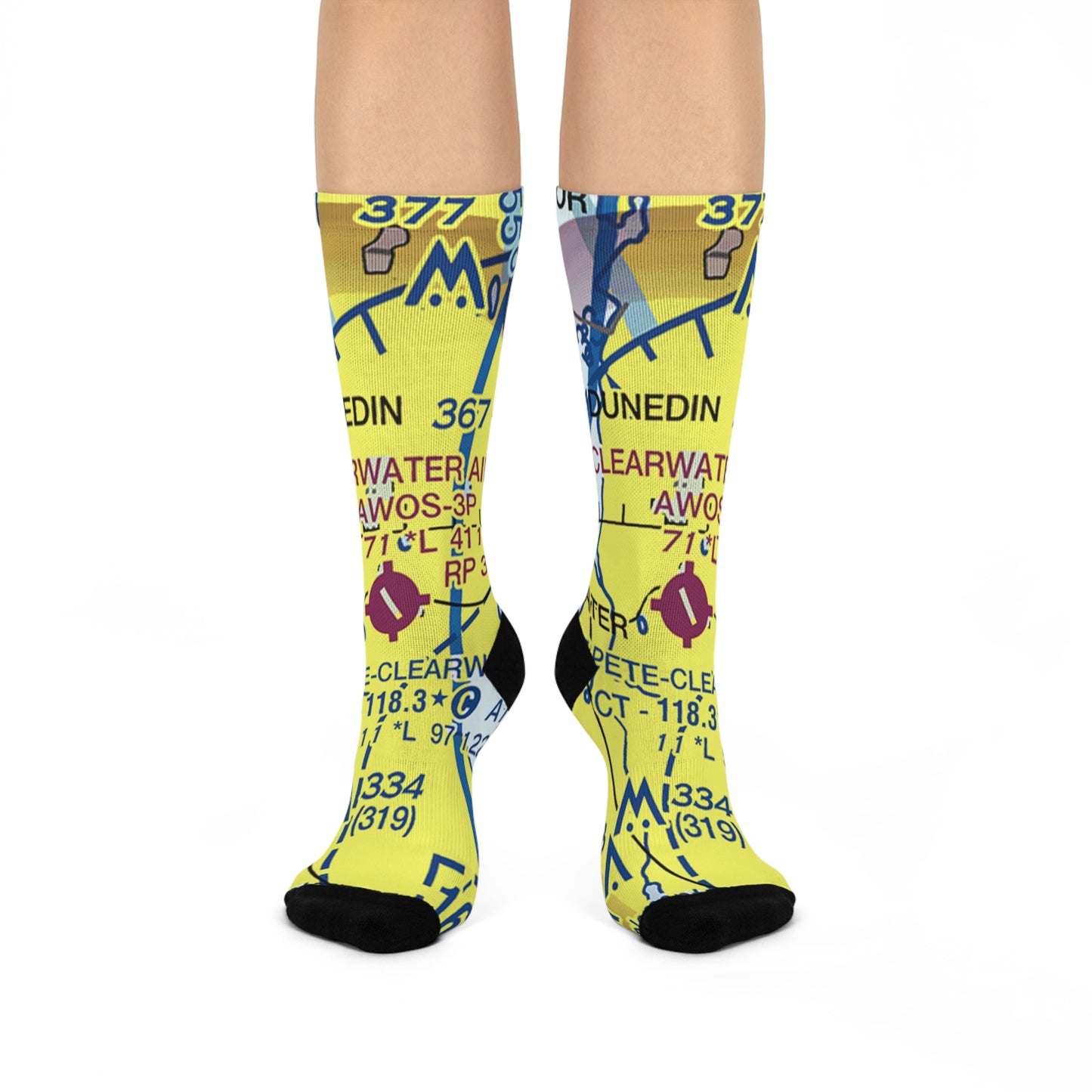 CLW Cushioned Crew Socks | Clearwater Air Park Socks