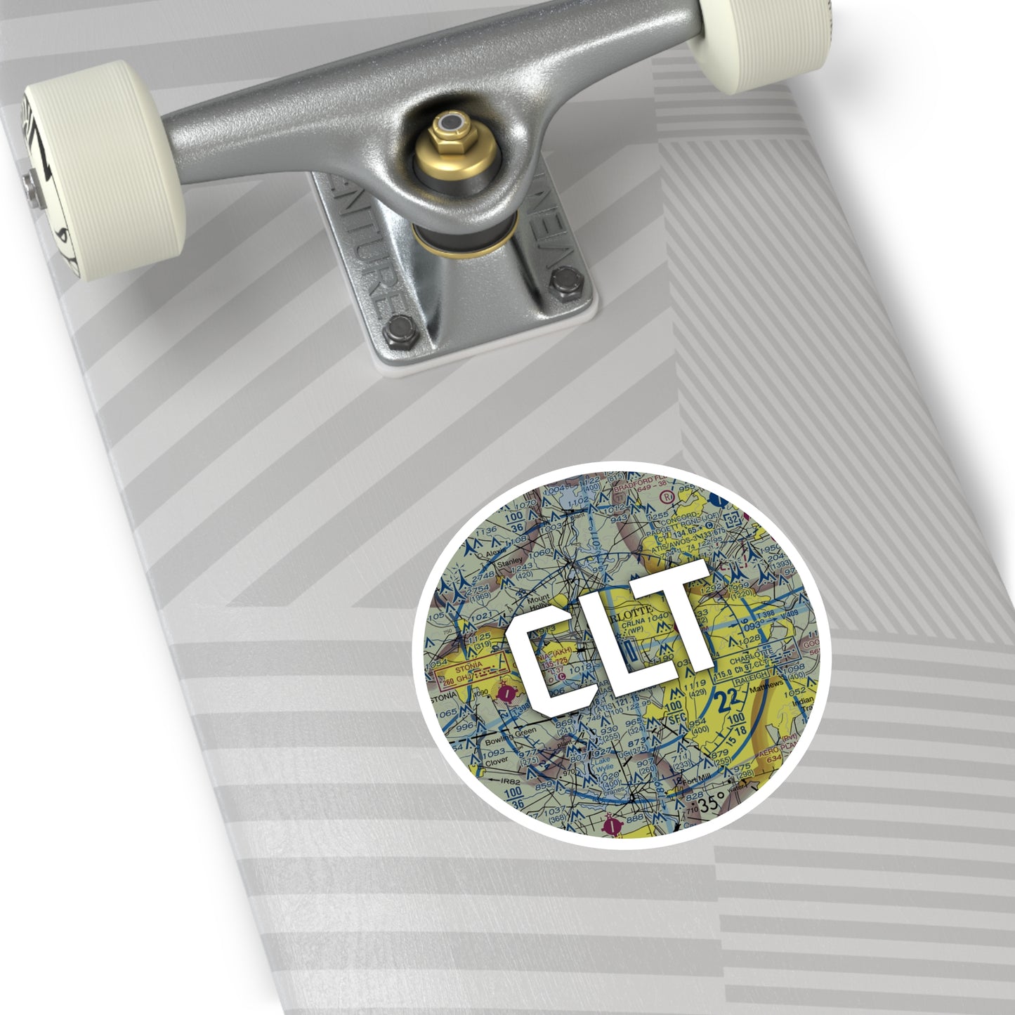 CLT Round Sticker | Charlotte/Douglas International Sticker