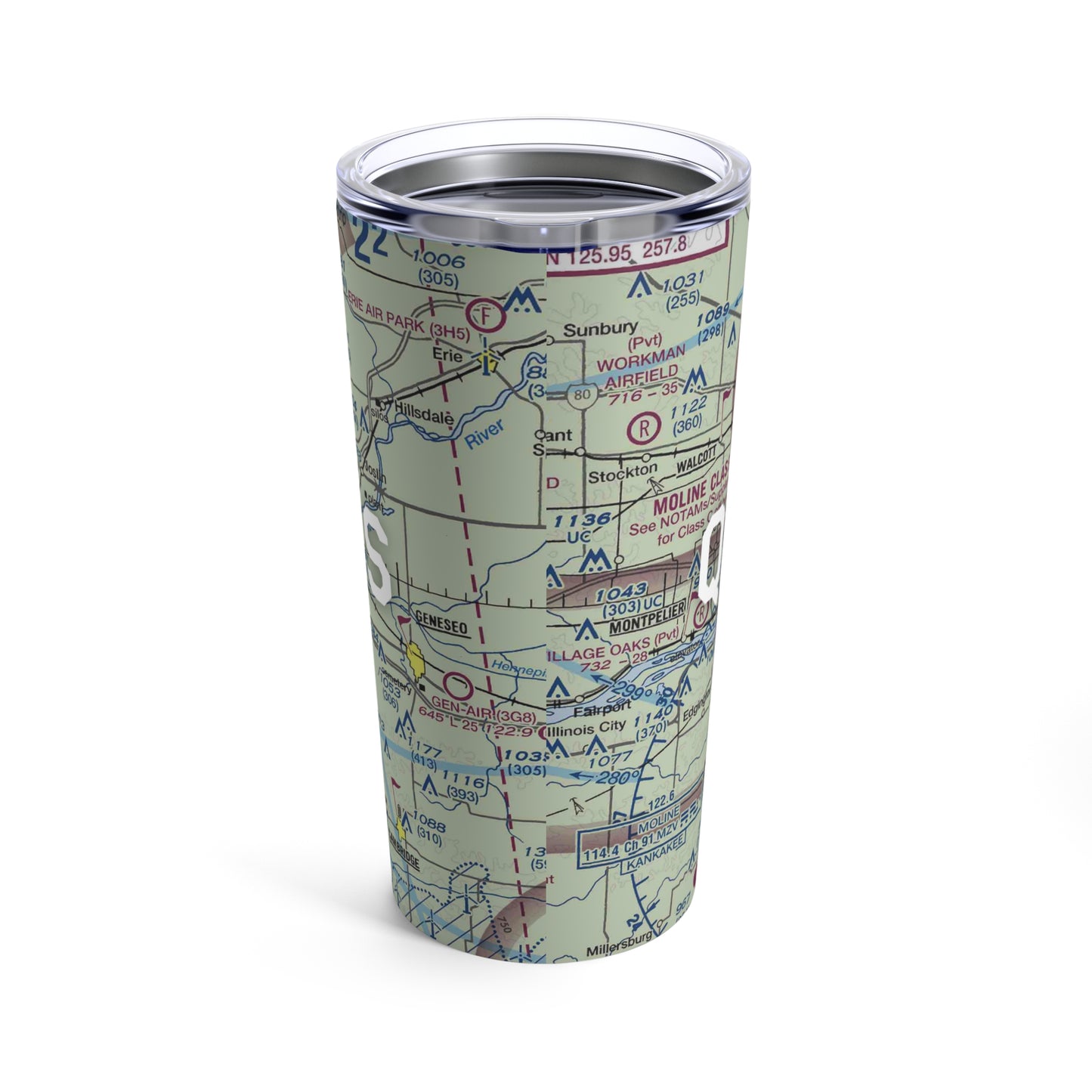 MLI Tumbler | Quad Cities International Airport Tumbler