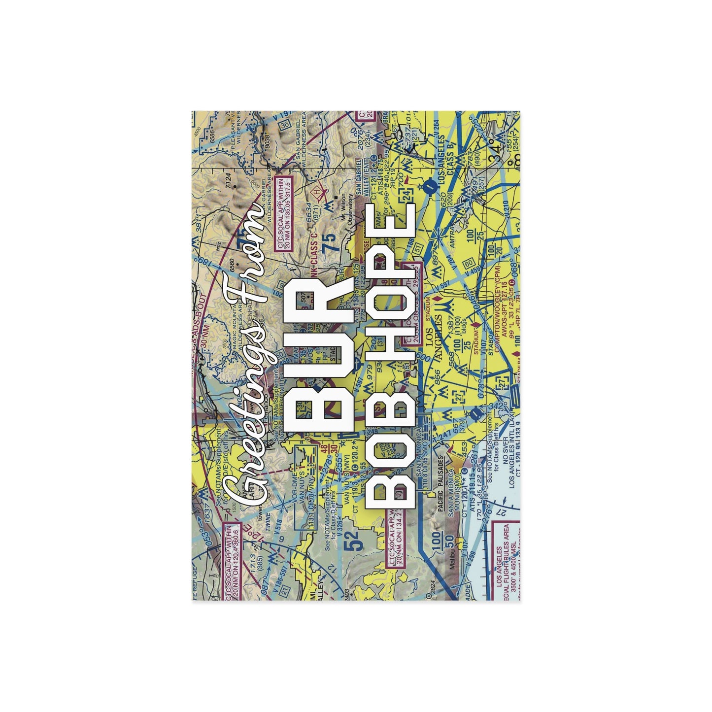 BUR Postcard | Bob Hope Airport Card