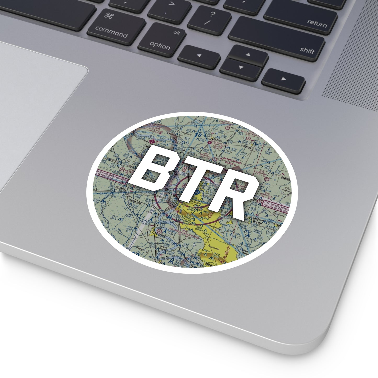 BTR Round Sticker | Baton Rouge Metro, Ryan Field Airport Sticker