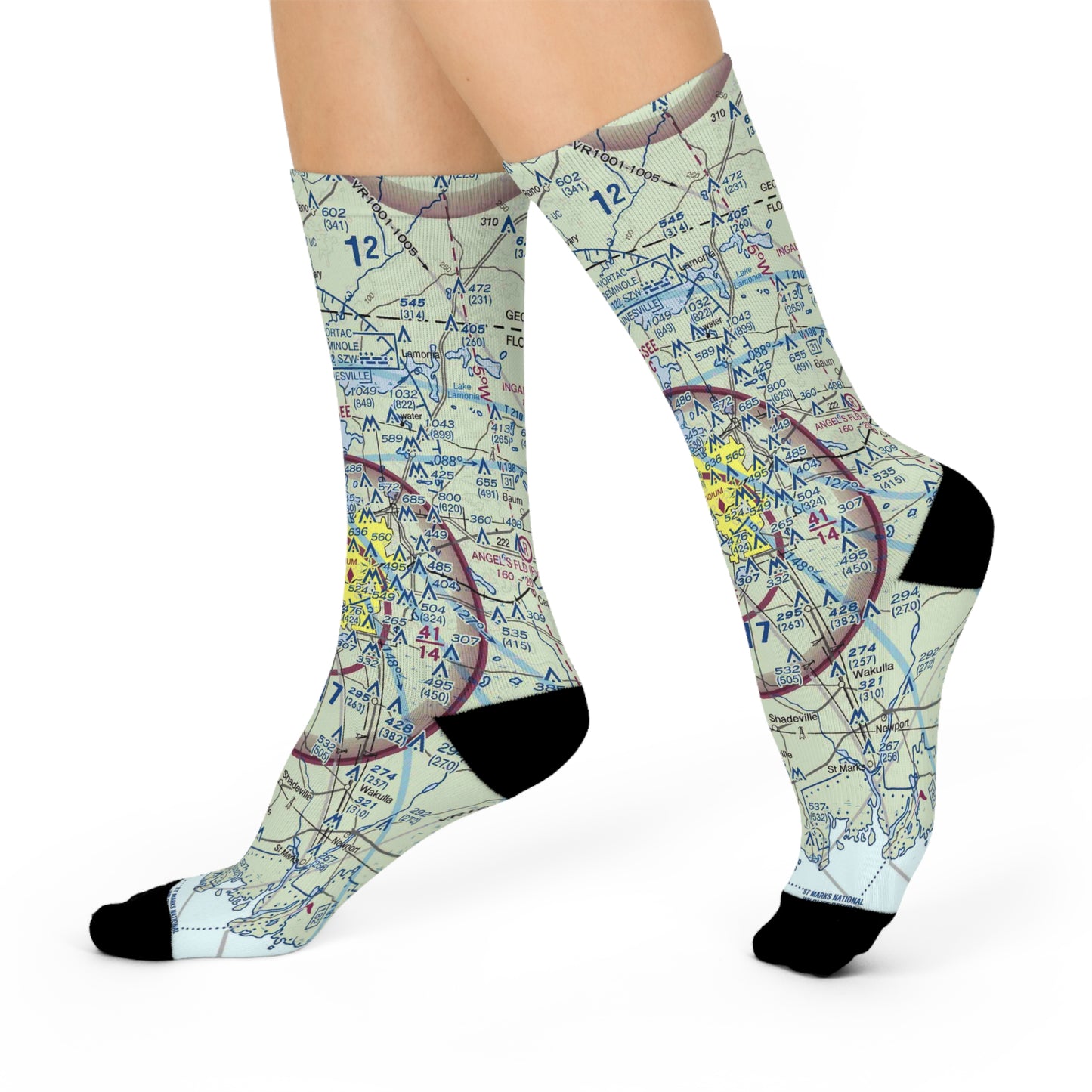 TLH Cushioned Crew Socks | Tallahassee International Airport Socks