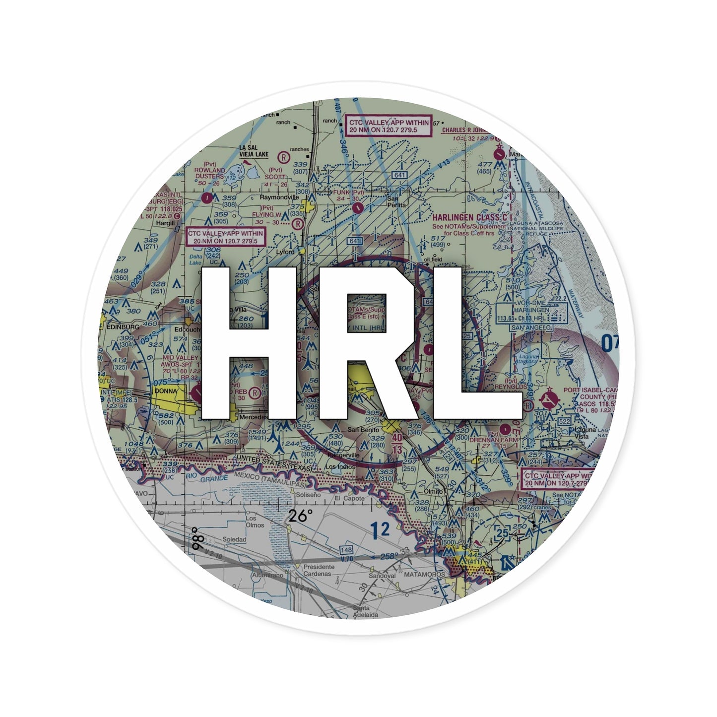 HRL Round Sticker | Valley International Airport Sticker