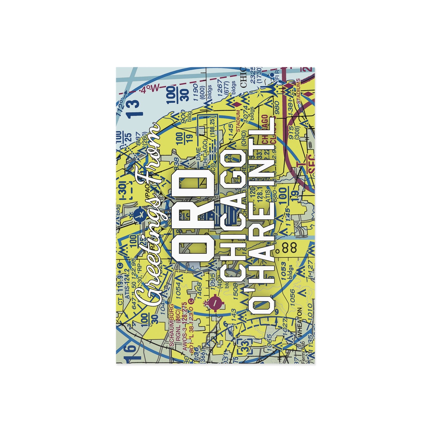 ORD Postcard | Chicago O'Hare International Airport Card