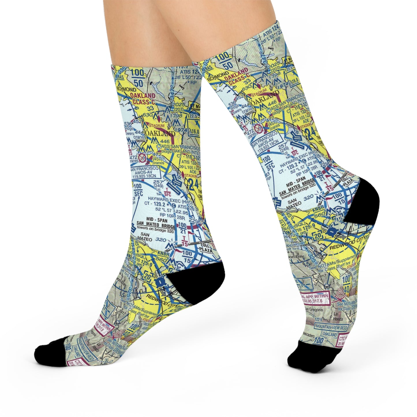 SFO Cushioned Crew Socks | San Francisco International Airport Socks