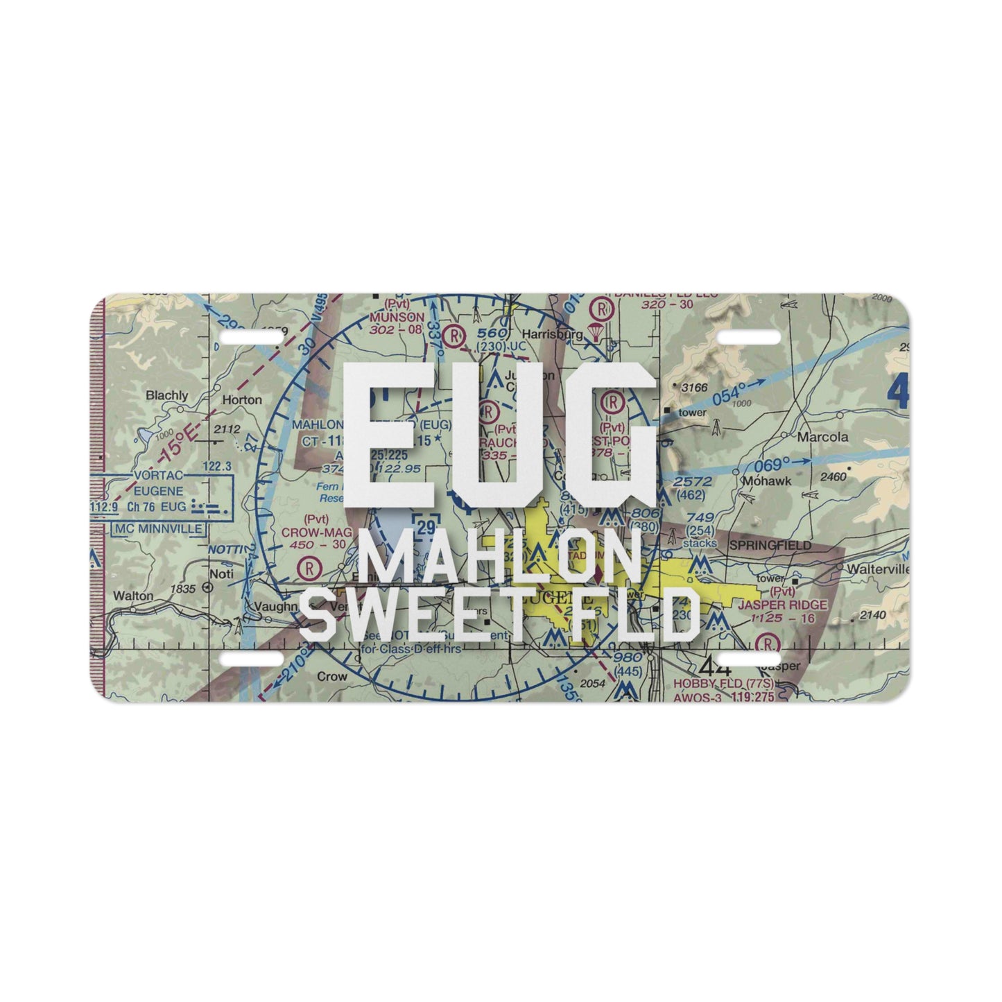 EUG Vanity Plate | Mahlon Sweet Field Airport Vanity Plate