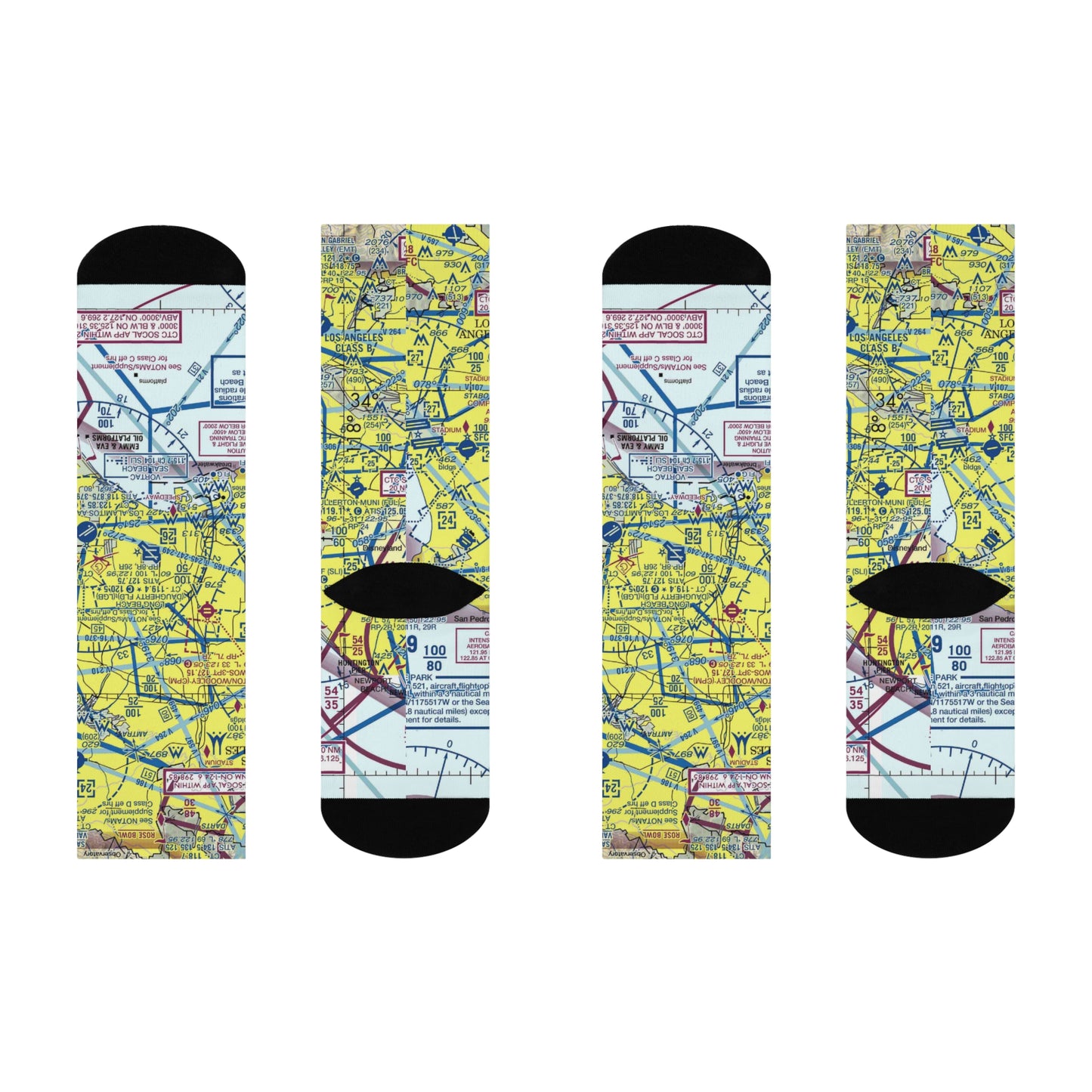 LGB Cushioned Crew Socks | Long Beach (Daugherty Field) Airport Socks