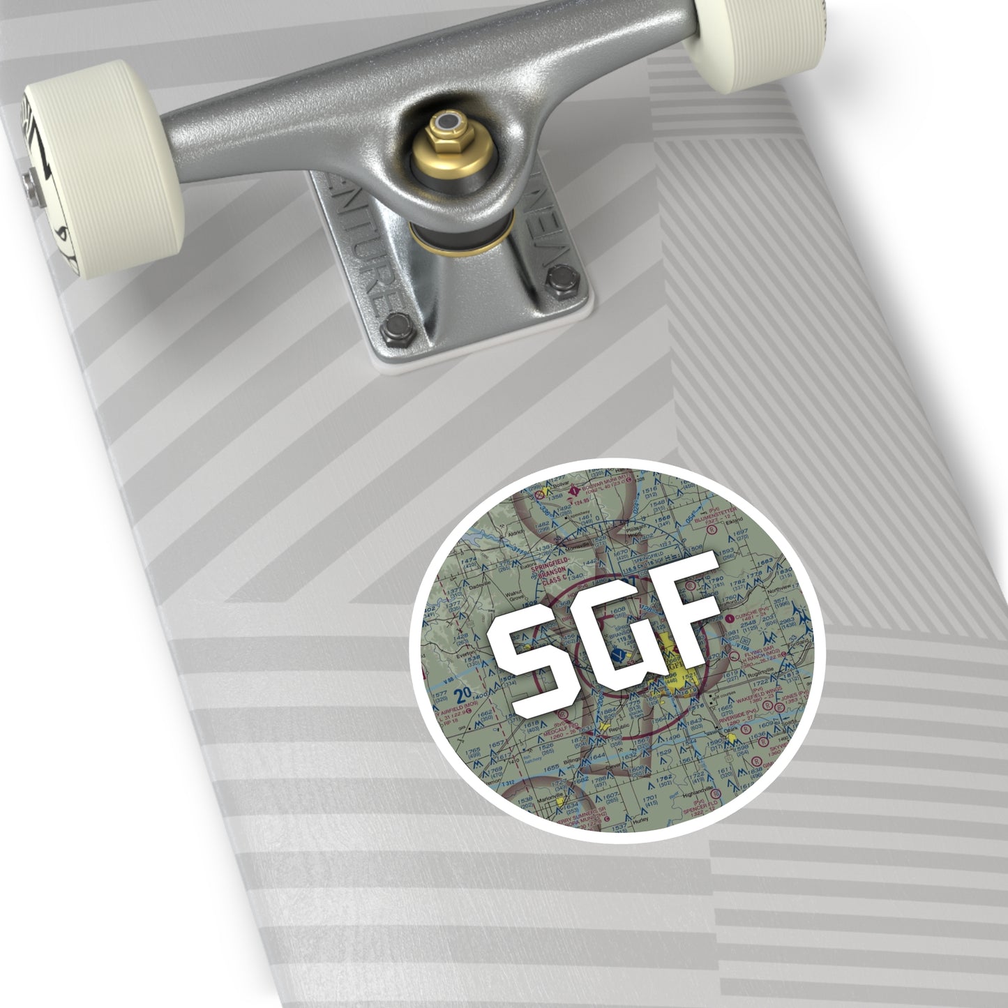 SGF Round Sticker | Springfield-Branson National Airport Sticker