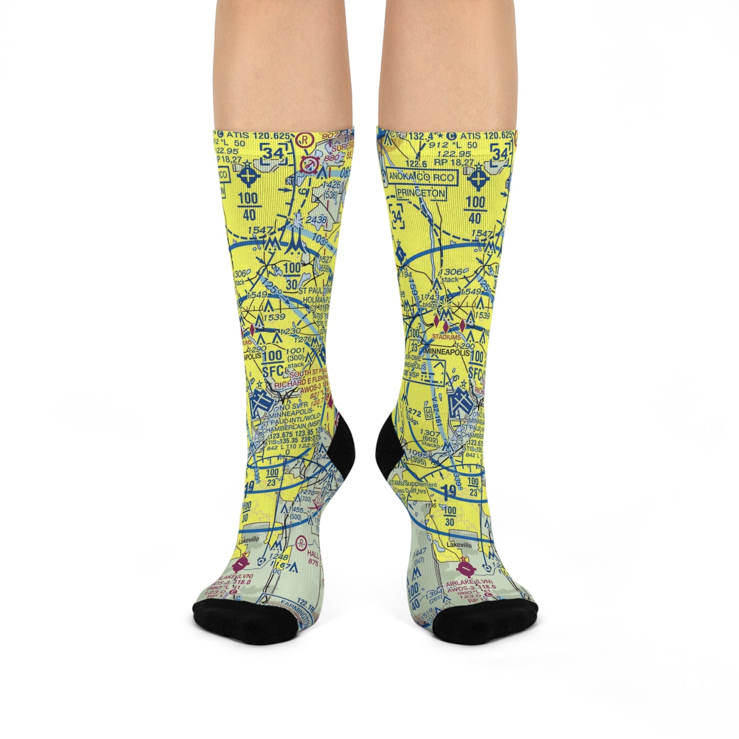 MSP Cushioned Crew Socks | Minneapolis-St Paul International/Wold-Chamberlain Airport Socks