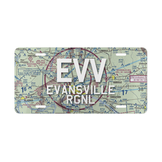 EVV Vanity Plate | Evansville Regional Airport Vanity Plate
