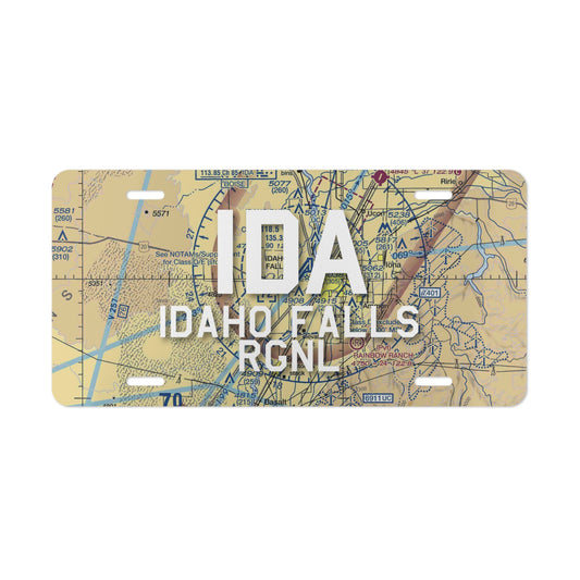 IDA Vanity Plate | Idaho Falls Regional Airport Vanity Plate