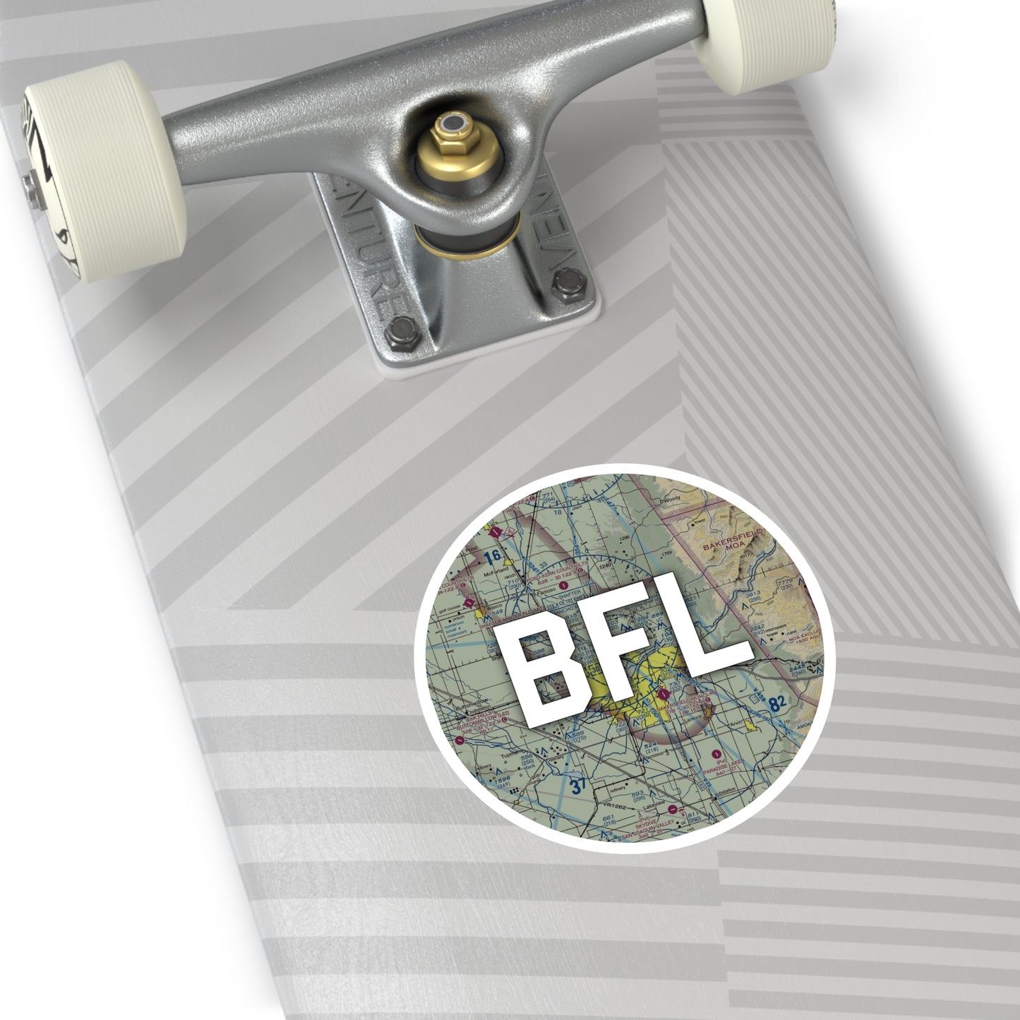 BFL Round Sticker | Meadows Field Airport Sticker