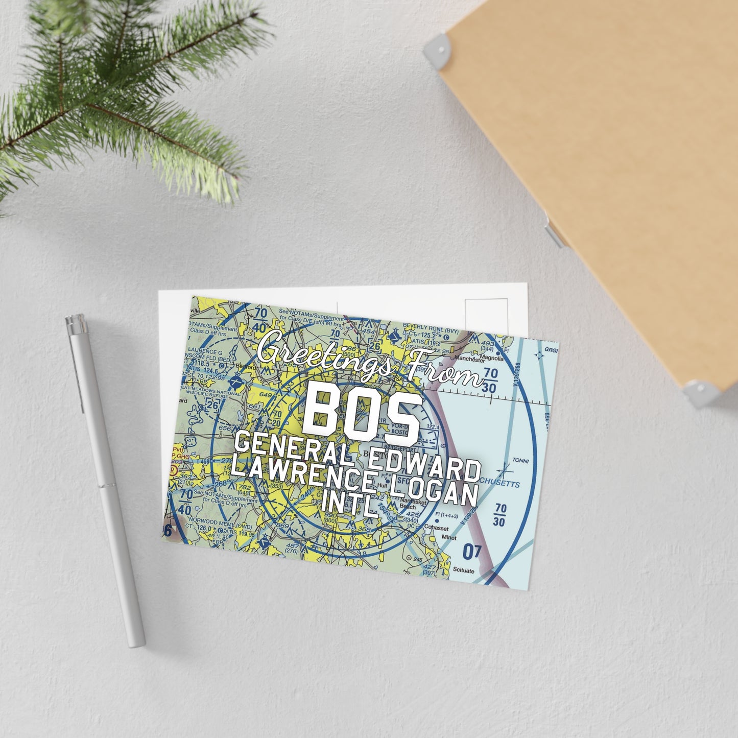 BOS Postcard | General Edward Lawrence Logan International Airport Card