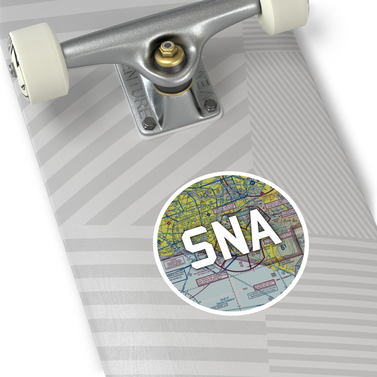 SNA Round Sticker | John Wayne/Orange County Airport Sticker