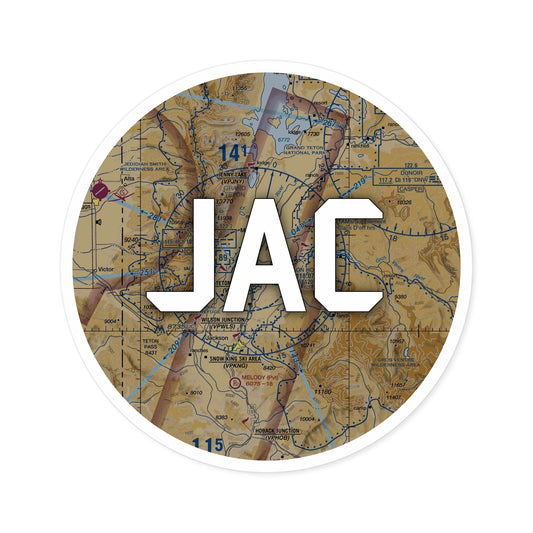 JAC Round Sticker | Jackson Hole Airport Sticker