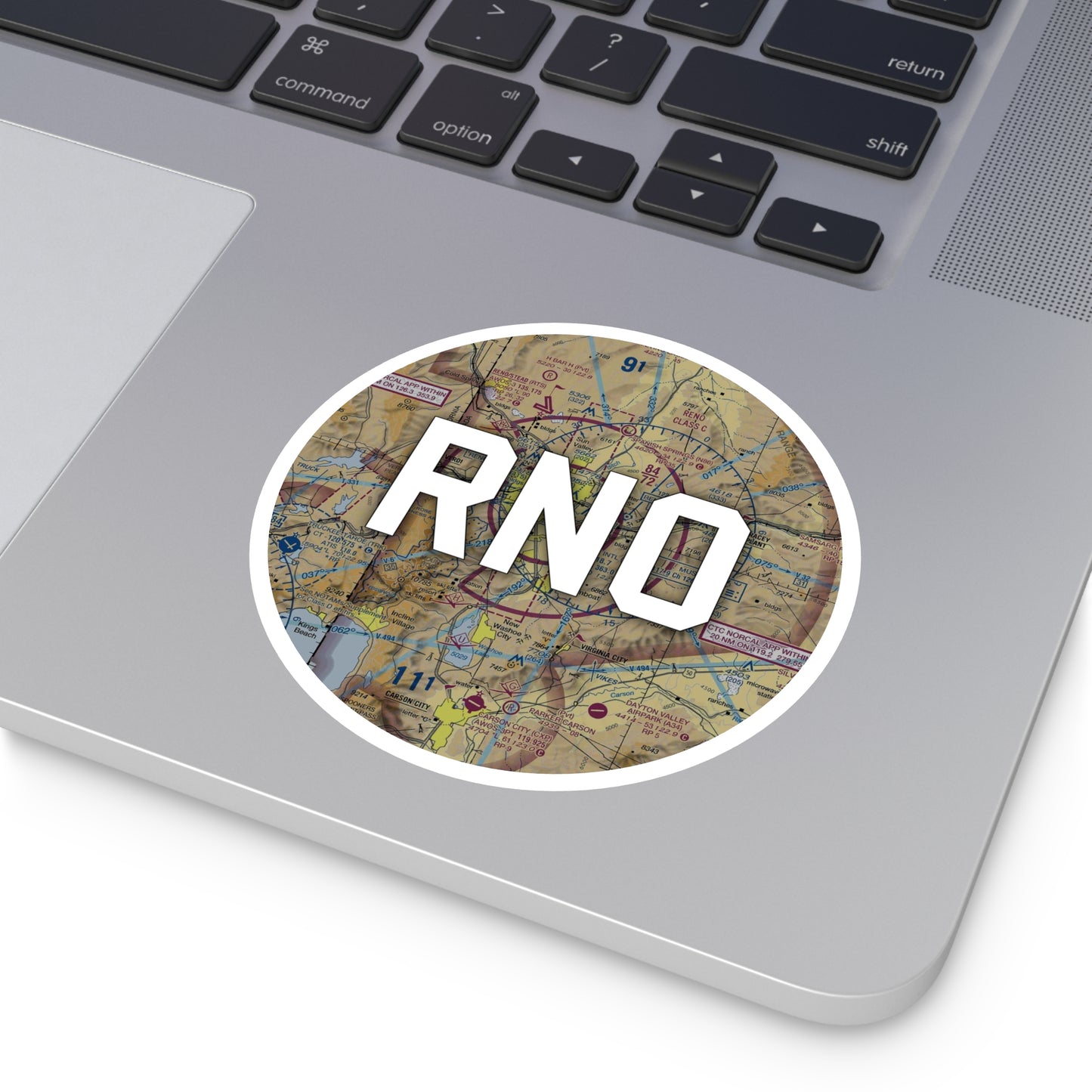 RNO Round Sticker | Reno/Tahoe International Airport Sticker