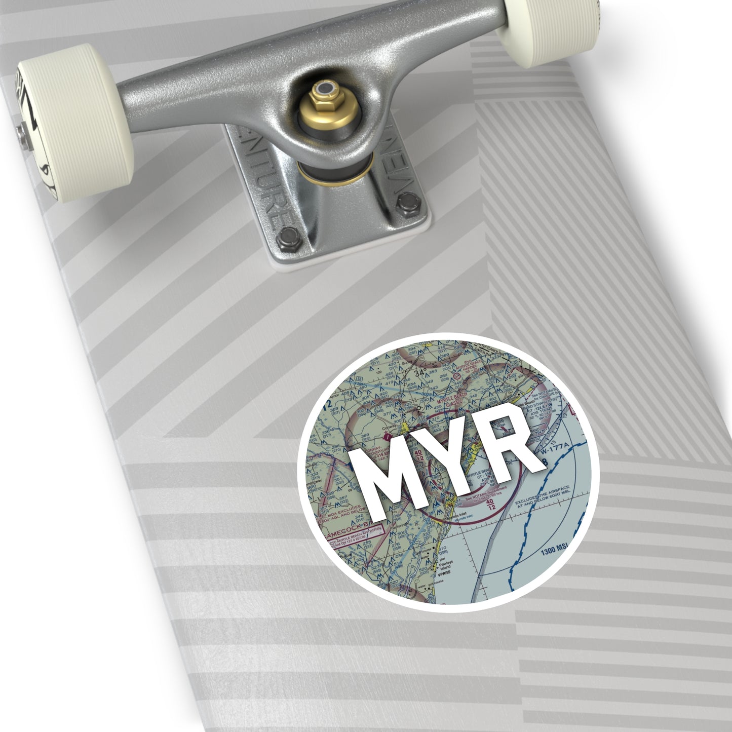 MYR Round Sticker | Myrtle Beach International Airport Sticker