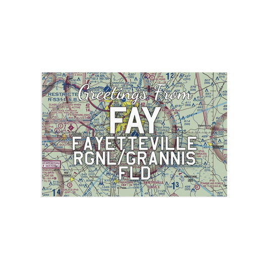 FAY Postcard | Fayetteville Regional/Grannis Field Airport Card