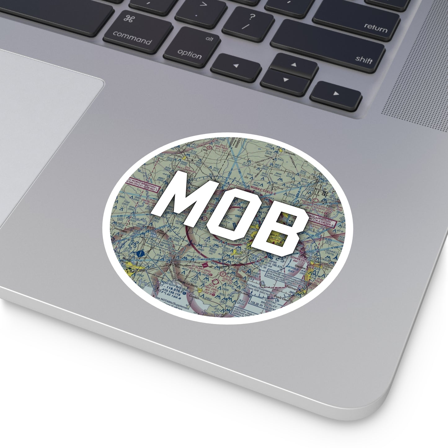 MOB Round Sticker | Mobile Regional Airport Sticker