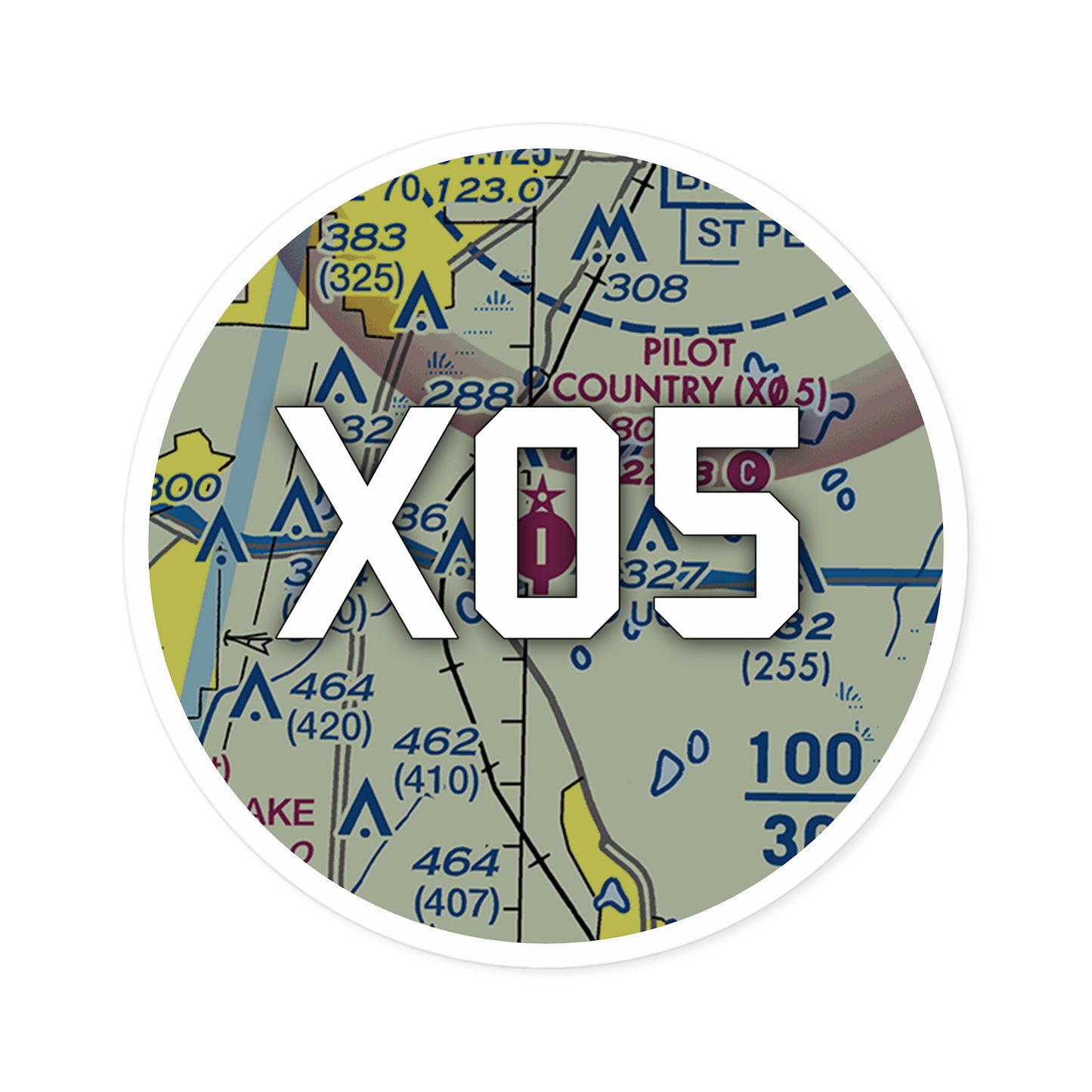 X05 Round Sticker | Pilot Country Sticker