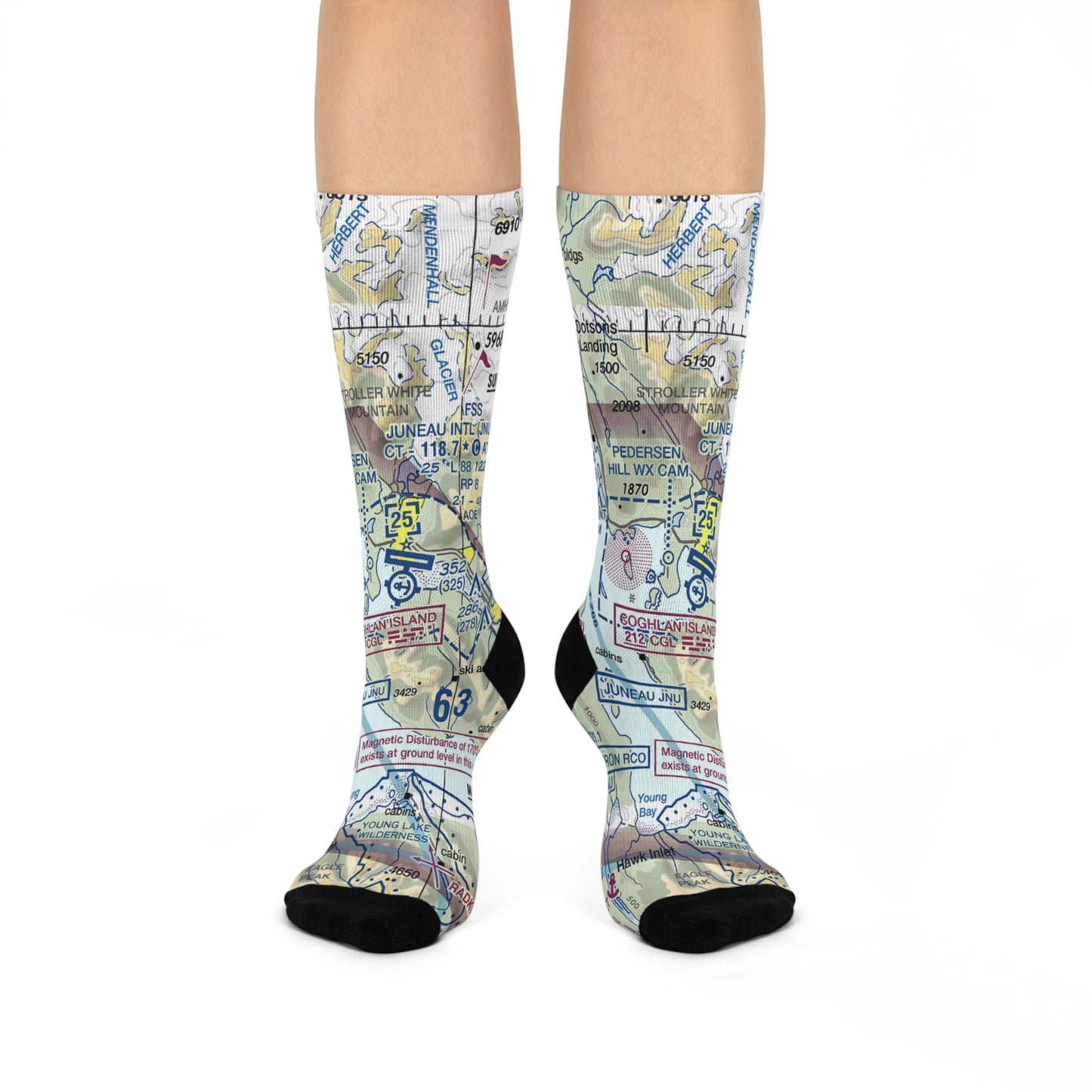 JNU Cushioned Crew Socks | Juneau International Airport Socks