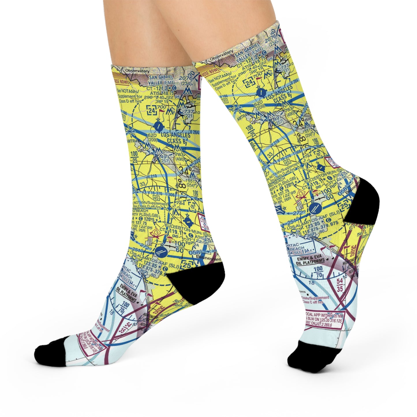 LGB Cushioned Crew Socks | Long Beach (Daugherty Field) Airport Socks