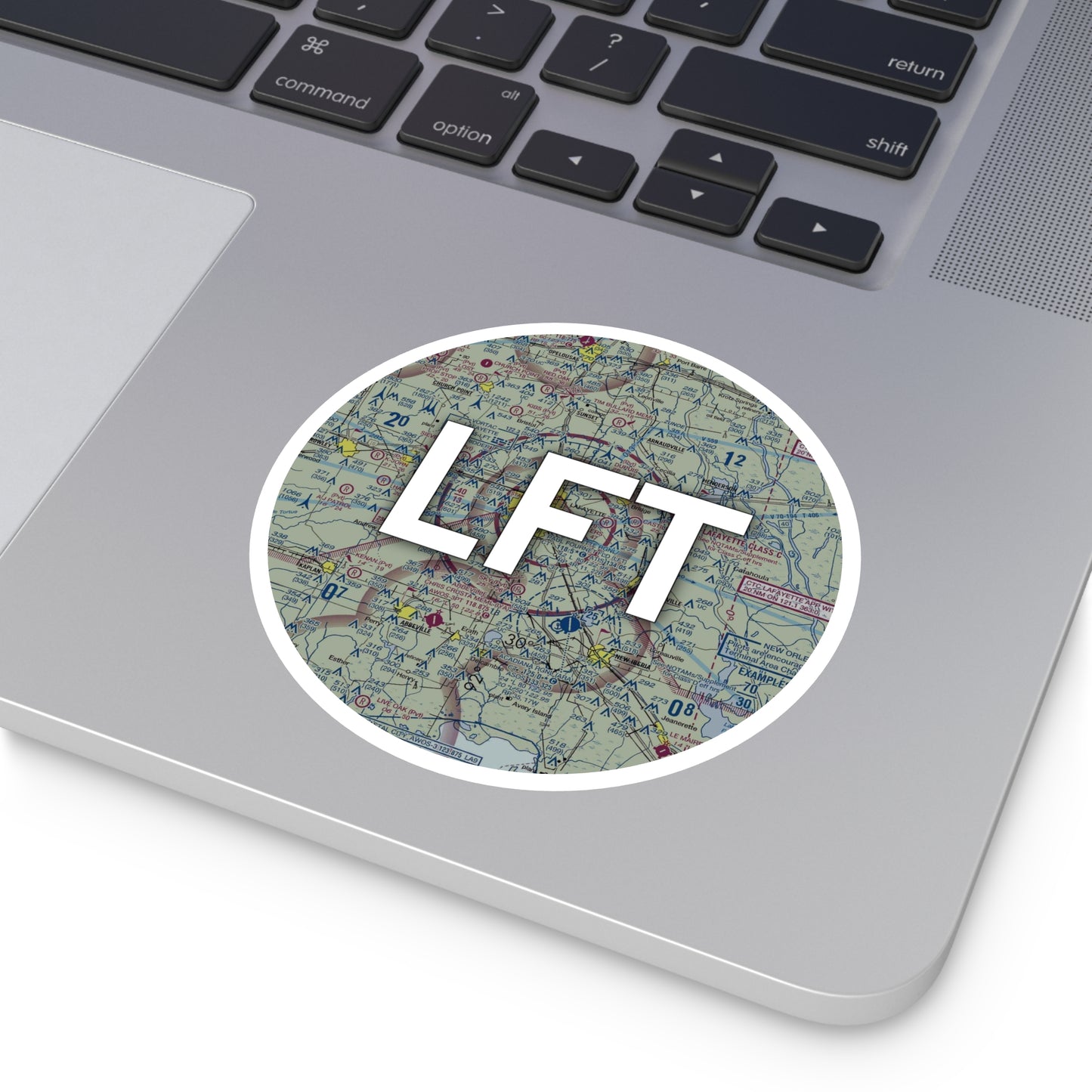 LFT Round Sticker | Lafayette Regional/Paul Fournet Field Airport Sticker