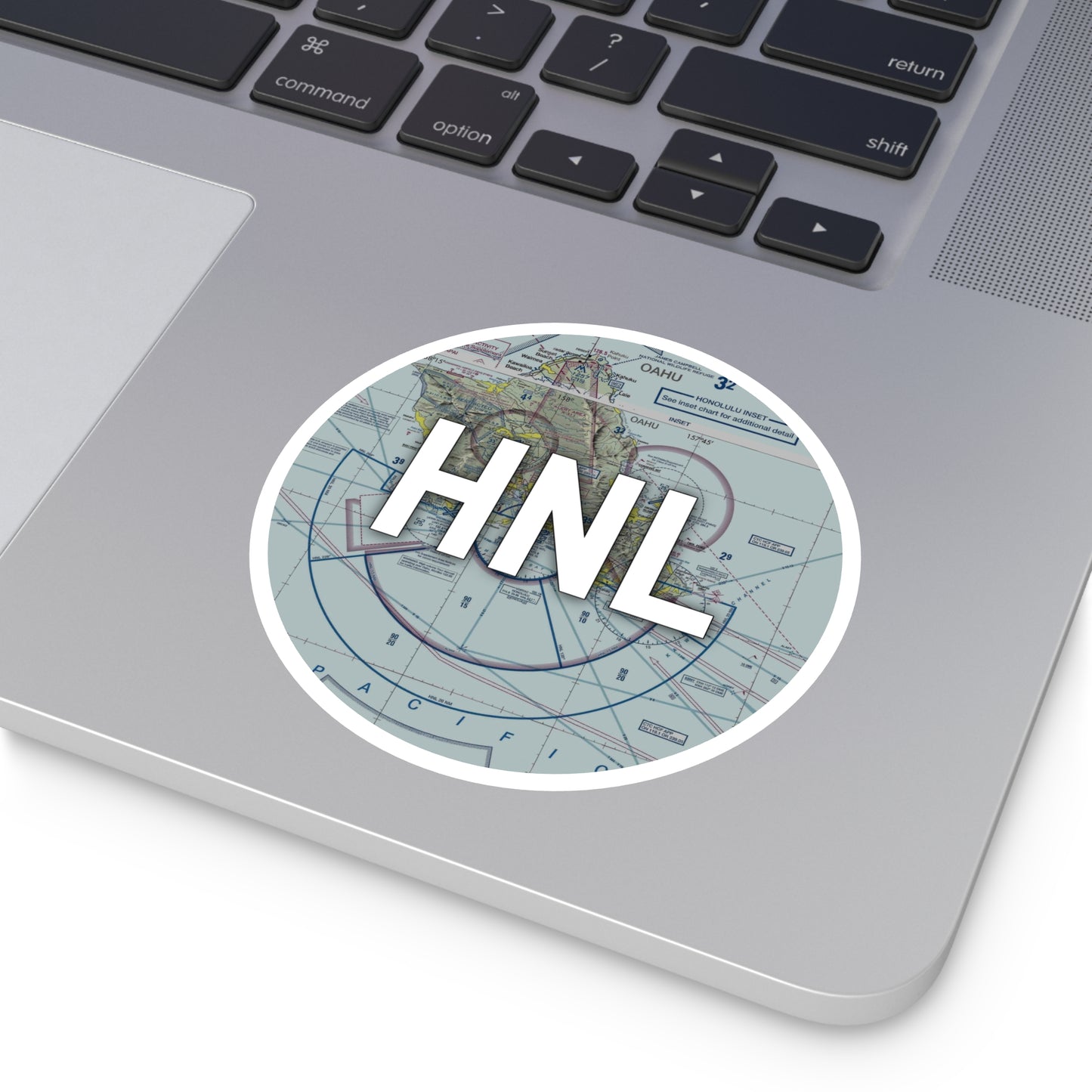 HNL Round Sticker | Daniel K Inouye International Airport Sticker