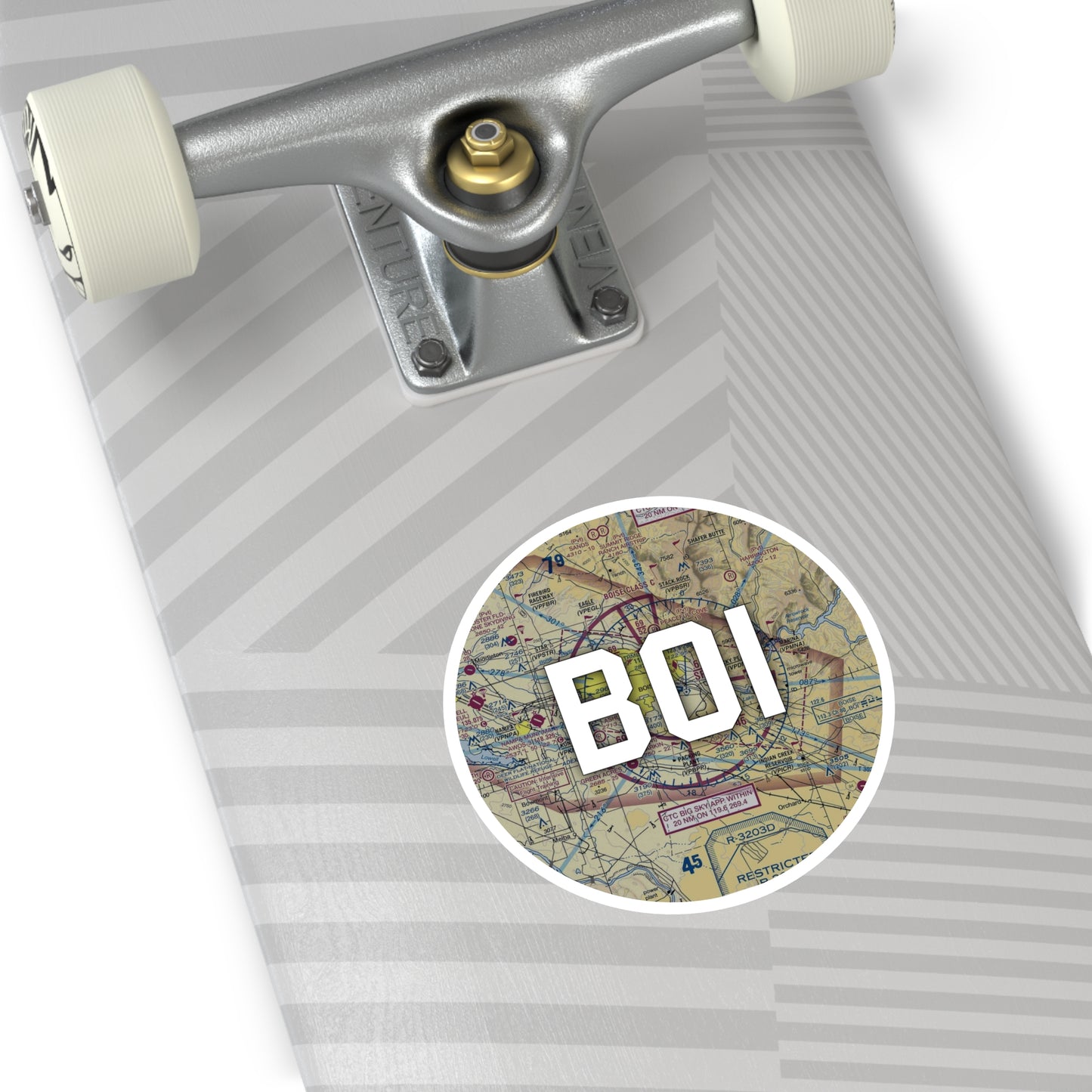 BOI Round Sticker | Boise Air Trml/Gowen Field Airport Sticker