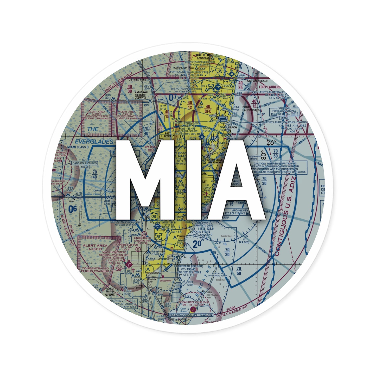 MIA Round Sticker | Miami International Sticker