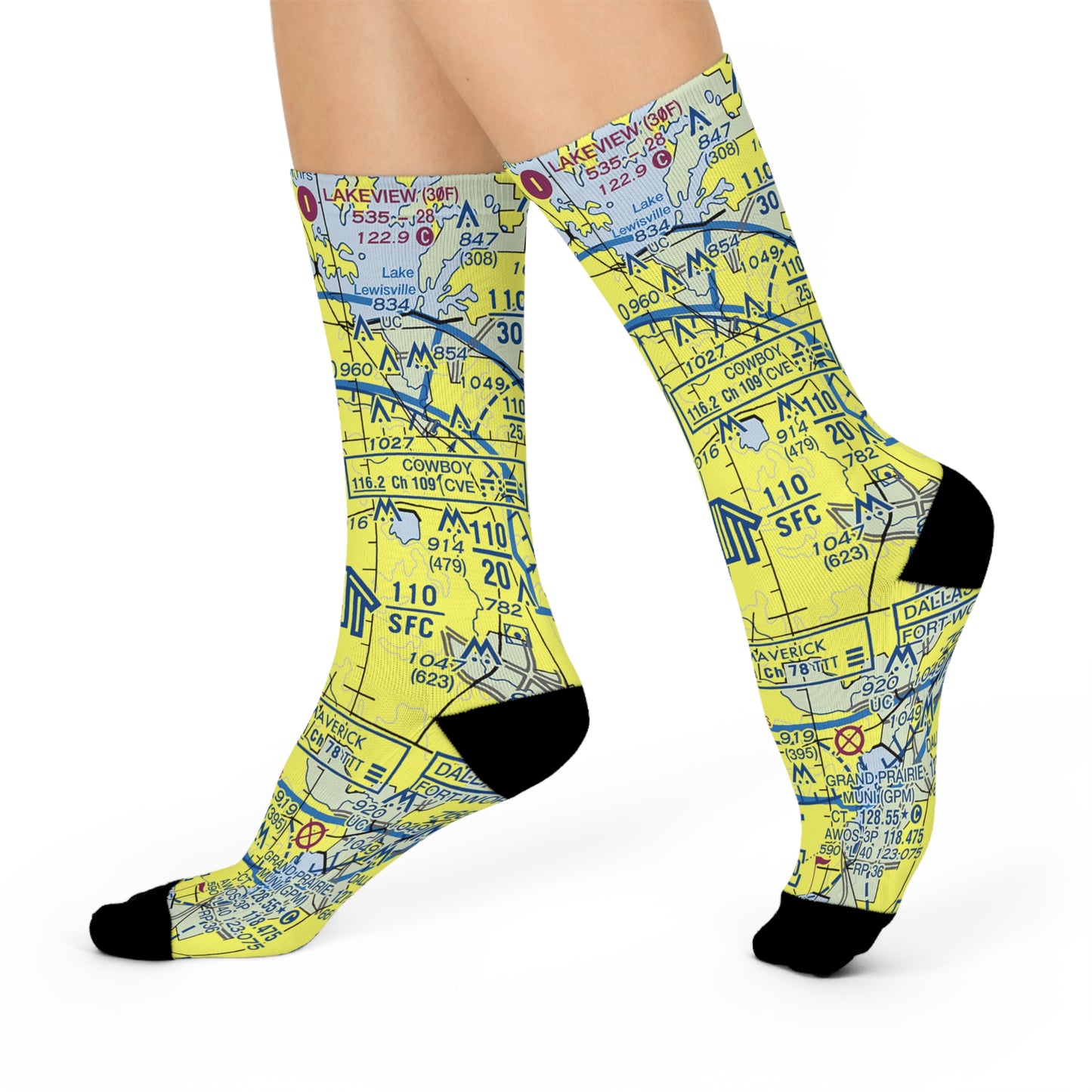 DFW Cushioned Crew Socks | Dallas-Fort Worth International Socks