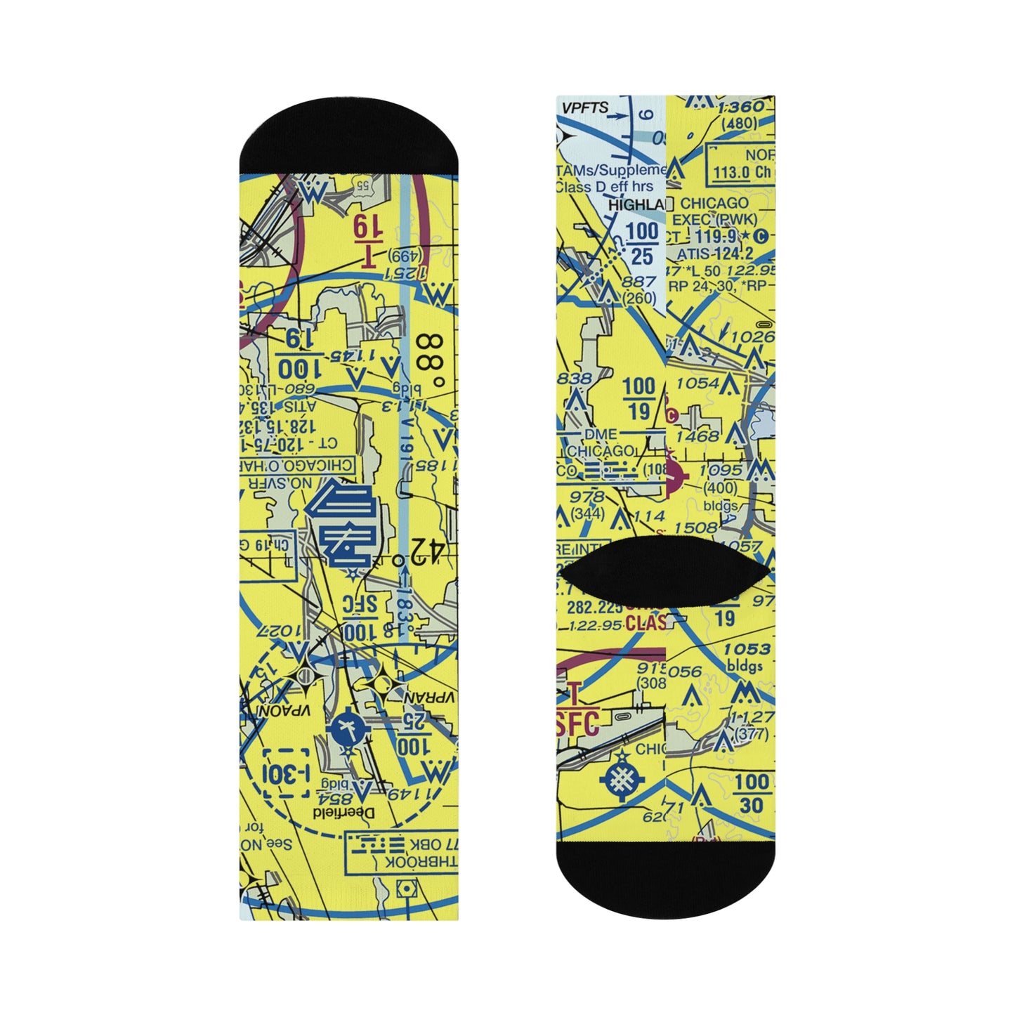 ORD Cushioned Crew Socks | Chicago O'Hare International Socks